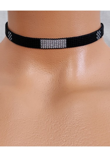 Harmel Jewelry Miyuki Dokuma Choker Siyah