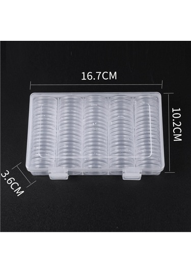 Dolıty 100x 25mm Madeni Para Kapsülleri W/sikke Toplama Temizlemek