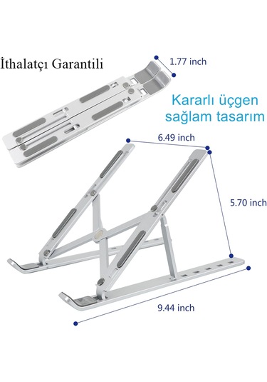 Reidan Laptop Standı Alüminyum Manyetik Katlanabilir Ayarlı