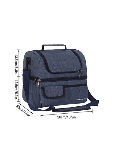 Novahub Çift Bölmeli Termal Soğutucu Çanta - Suya Dayanıklı Omuz Askılı, Plaj-ofis-piknik İçin Ergonomik Tasarım, Çok Renkli Çok Renkli