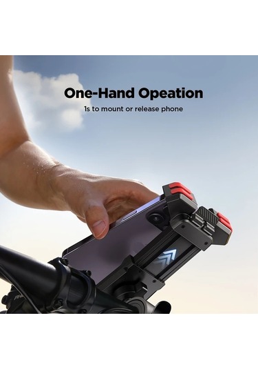 Xuweiwei Red Bisiklet Telefon Tutucu Anti Titreşim 4.7-7.0" Telefonlar İçin Motor Ve Dağ Bisikleti Aksesuarı İphone 16 Pro Max/15/14/13/12
