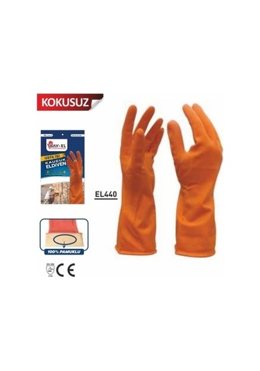 Baytec Usta İşi Kauçuk Eldiven Turuncu Eldiven Xl