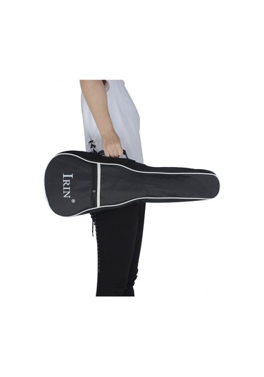 Ruicoo Siyah 26 İnç Oxford Kumaş + Pamuk İçli Ukulele Çantası, Çift Katlı Su Geçirmez Gitar Kılıfı