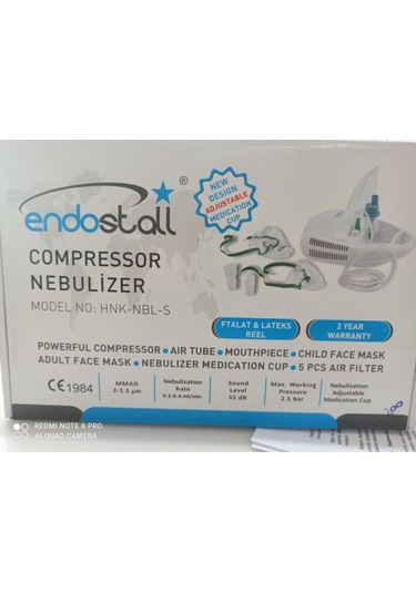 Endostal HNK-NBL-S Kompresörlü Kapaklı Nebulizatör Cihazı