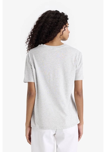 Defacto Regular Fit Gri Kadın T-shirt W9584az/gr93 Gri
