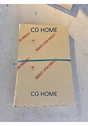 Asimetrik Ayna, Konsol Aynası, Dresuar Aynası, Duvar Aynası 75 X 55 Gold