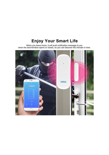 Moly Keruı Wifi Akıllı Kapı Pencere Sensörü - Uzaktan Kumanda, Ses Kontrol, Bildirimler, Smart Life Entegrasyonu