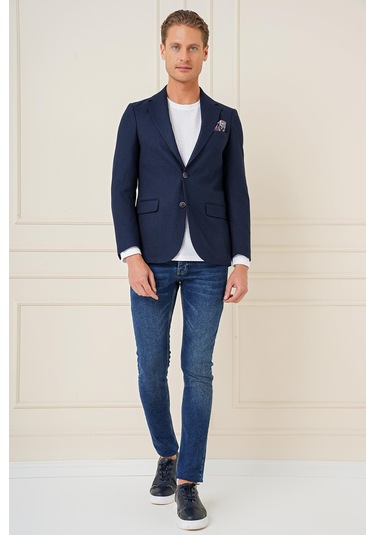 C 685 Slim Fit Lacivert Spor Ceket Lacivert
