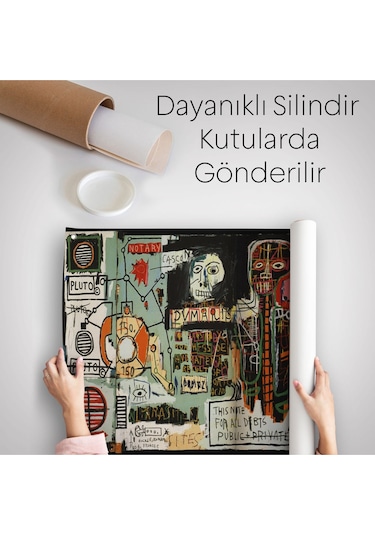 Jean Michel Basquiat Notary Kanvas Duvar Örtüsü-halısı-5002