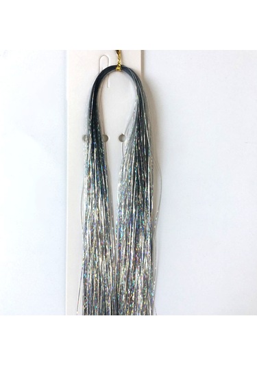 Dofolink 90cm 12 Renkli Renkli Saç Ek Uzantısı, Parlak Renkli Metalik Ipler Ve Örgü İğnesi Seti Çok Renkli