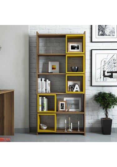Variant Variant Box Kitaplık - Ceviz / Sarı