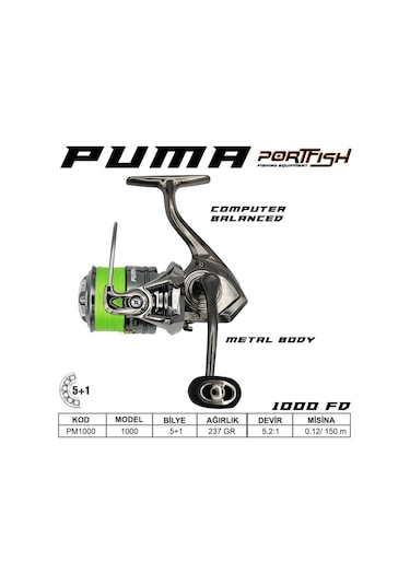 Portfish Puma 1000fd 5+1bb Olta Makinası