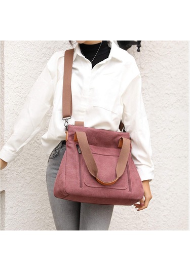 Skycity Kadınlar İçin Çok Amaçlı Büyük Kapasiteli Omuz Çantası - Dayanıklı Kumaş Ve Ayarlanabilir Askı Kahverengi