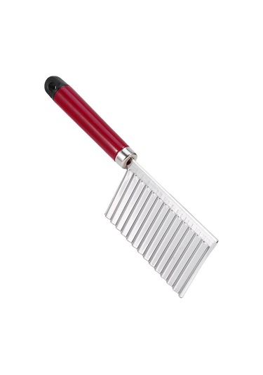 Patates Dalgalı Kenarlı Bıçak Çok İşlevli Paslanmaz Çelik Meyve Kesme Pişirme Aleti Gümüş