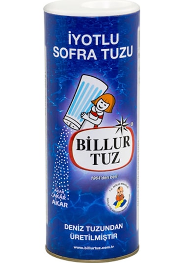 Billur Tuz İyotlu Sofra Tuzu Tuzluklu 500 G
