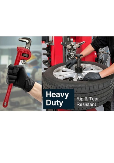 Haspet Nitril Eldiven Ekstra Kalın Siyah L 50'li