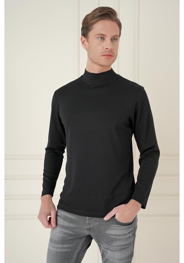 Ts 894 Slim Fit Siyah Spor T-shirt Siyah