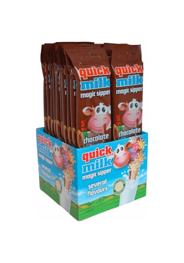 Quick Milk Pipet İçinde Çikolata Aromalı 5'li Paket 20 x 30 G