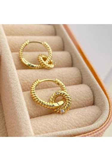 Halka Sallantılı Küpe Serenay Küpe Kararmaz Xuping Gold Gold