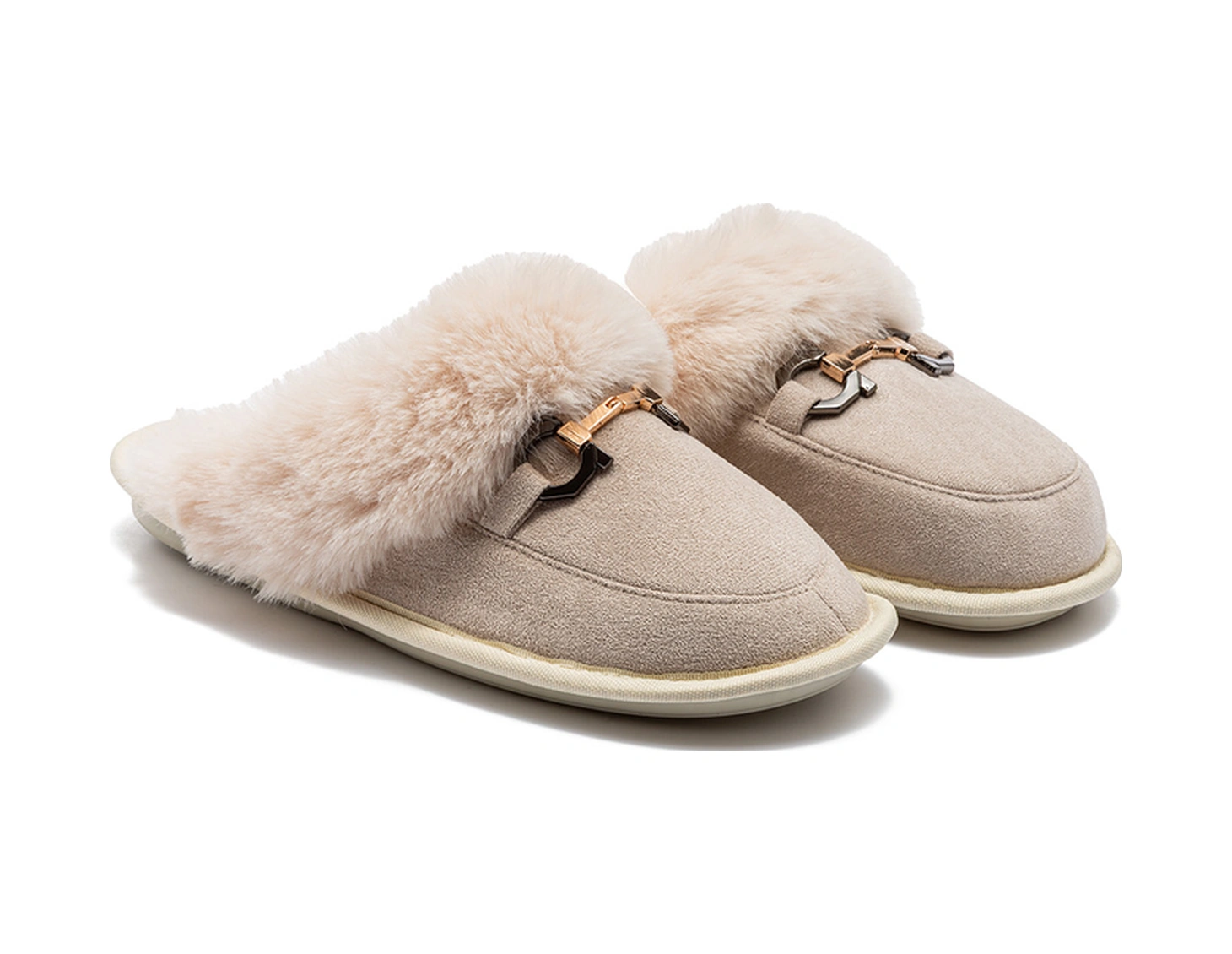 Ania Kadın Tokalı Ev Terliği Bej 37/41 Bej