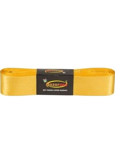 Nazarone Saten Kurdele 3 Cm / 10 Metre Sarı 412
