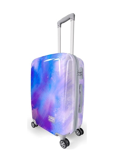 Coral High Renkli Desenli Pc Orta Boy Valiz 60cm 16837 Mor