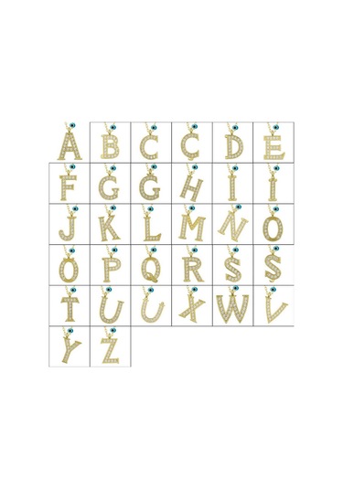 Casera's Gümüş Nazar Gold D Harfi Kadın Kolye Csr2184323 Gümüş