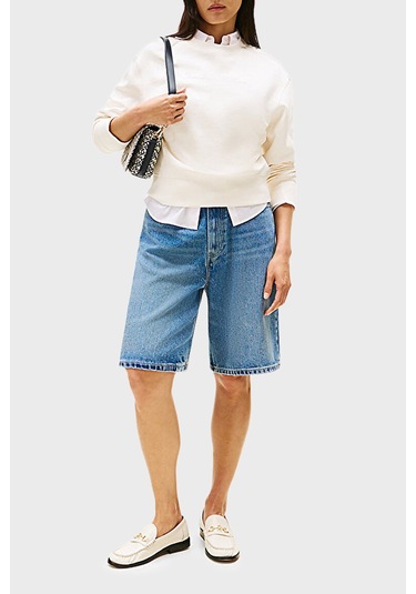 Tommy Hilfiger Bayan Sweat Ww0ww47159 Ya8 Beyaz Beyaz