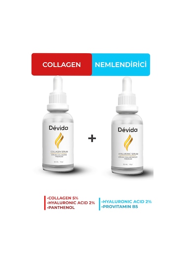 Kolajen + Nemlendirici Serum 2 Li Set  Alın Çizgisi Göz Çevresi
