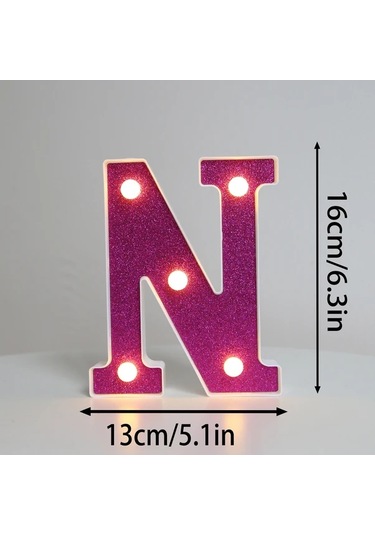 Awesomestore Mor Flaş Led Harf A Lamba Pil İle Dekor
