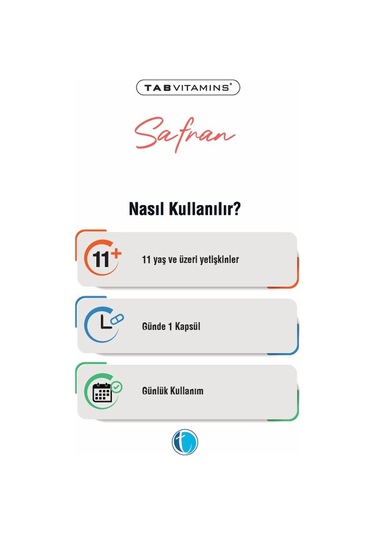 Tabvitamins Safran 50 Mg 30 Kapsül