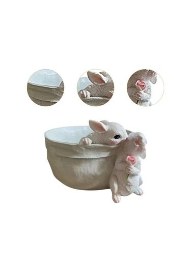 Pazly Tavşan Suntek Stil-b Saksı Heykeli Dekoratif Çiçek Bitki Gp