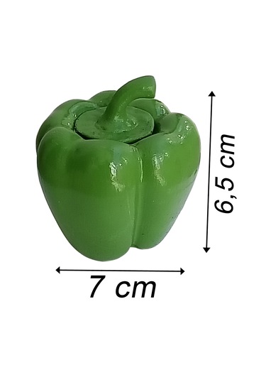 3 Adet Biber Şeklinde Baharatlık - Çay Portu - Biblo Çok Renkli