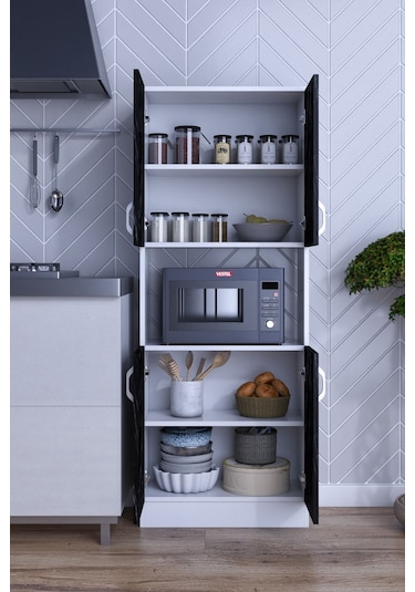 Çok Amaçlı Dolap Kapaklı Bölmeli Mutfak Balkon Banyo Dolap