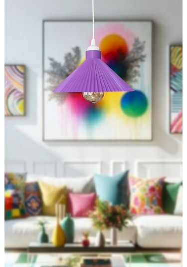 Salon Avize,mutfak Avize,14 Farklı Renk Yatak Odası Avize,pinterest Avize, Bohem Avize E27 Duy Mor