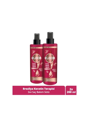 Elidor Brezilya Keratin Terapisi Sıvı Saç Bakım Sütü  2 x 200 ML