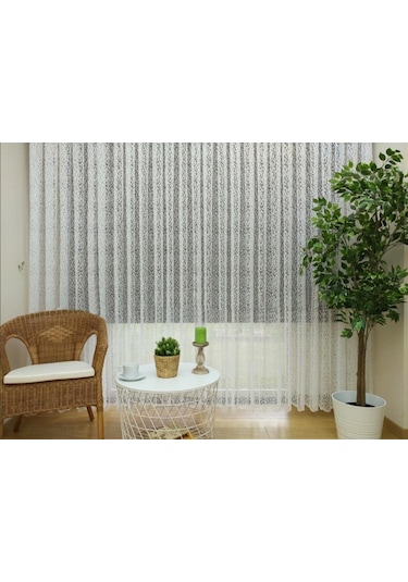 Evdepo Home Kullanıma Hazır Örme Tül Perde (542197438)