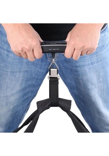 Hobibahçem Dijital Ekranlı Valiz Kilo Ölçücü Hassas Valiz Tartısı Gümüş