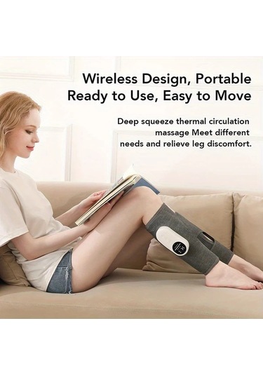 Dashanshop 1pc Kablosuz Elektrikli Bacak Masaj Aleti Şarj Edilebilir Hava Kompresyonlu Baldır Ayak Kas Gevşetme Hediye Noël Anneler Günü Babalar Günü Usb Şarj 36v Altı Altın