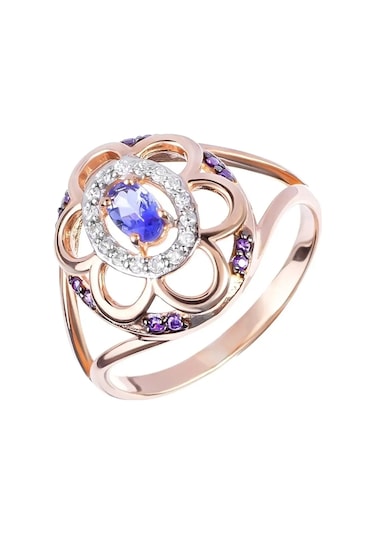Pavlova Jewelry Gümüş, Altın Kaplama, Doğal Tanzanit Taşlı Yüzük 68648922 Diğer