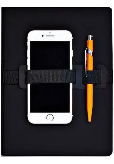 Nuuna Gri Noktalı A5 Defter Voyager L Black 53504 Siyah