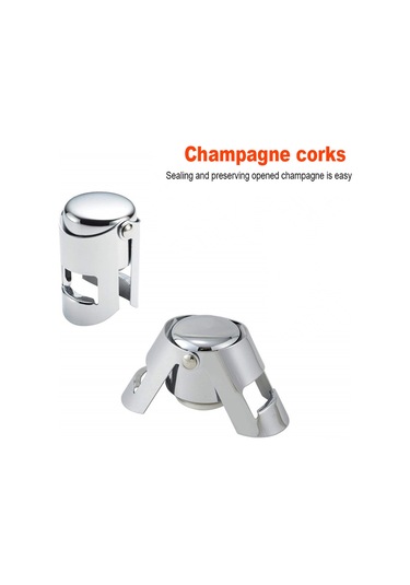 Konesam Pirinç Kapaklı Paslanmaz Çelik Şampanya Şişe Muhafaza Tıkanıklığı - Vakumlu Korumalı, Parlak Renkli 1 Adet