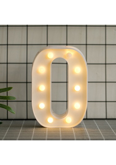 Mufunye Led Harf Işığı O - Pvc Malzeme, Sıcak Beyaz Işık, Ev Dekorasyonu, Özel Günler, Duvar Veya Masaüstü Kullanıma Uygun Pil Dahil Değil Diğer