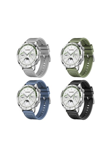 Sones Huawei Watch 4 Pro İçin Naylon Silikon Deri Watch Band