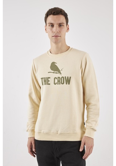 Zoom Ekru O-yaka Sweatshırt Ekru