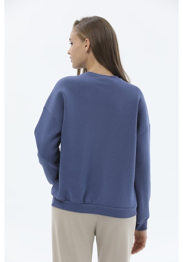 Kadın Sweatshirt 2424bs130836 Indıgo