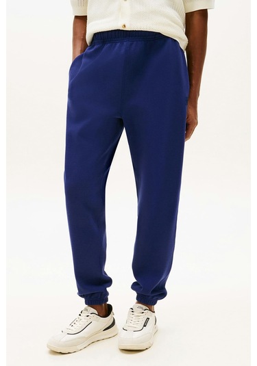 Erkek Monogram İşlemeli Eşofman Altı - Mavi Preppy Navy