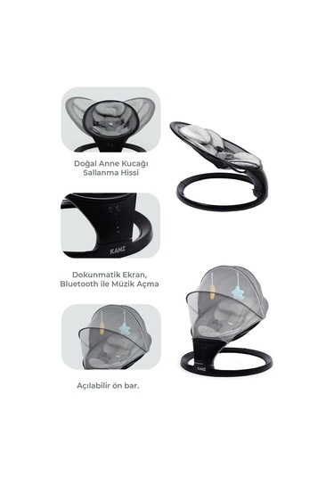 Kanz Swan Elektrikli Ana Kucağı Black Edition