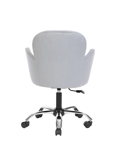 Markaelz Krom Metal Ayaklı Ofis Çalışma Sandalyesi Kelebek Gri