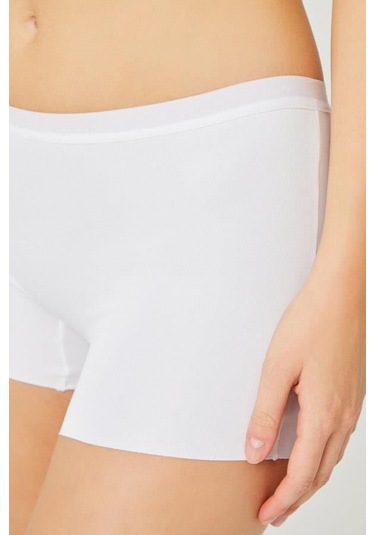 Basic Lazer Kesim Dikişsiz Kadın Boxer Külot 3'lü Paket Renkli-2 Çok Renkli